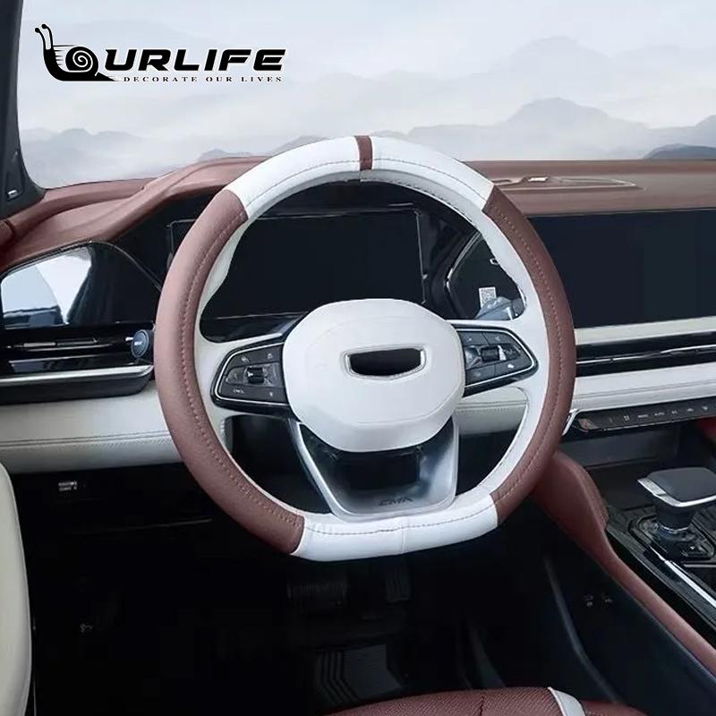 For Geely Monjaro Xingyue L  2023 Car Steering Wheel Cover PU Leather Wheel Cover Auto Decoration Steering Wheel