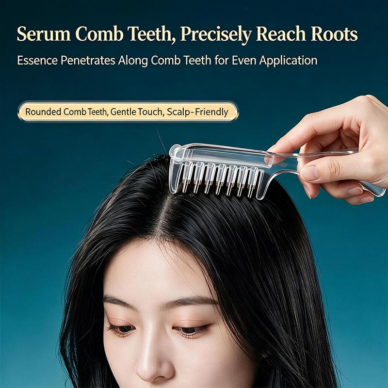 Compact Essential Oil Infusion Hair Comb 1Pcs Scalp Massage Oil Applicator Brush for Travel Home Salon Use