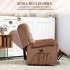 Riser Recliner Armchair Reclining To 160 Degrees with Footrest and Remote Control, In Velvet, 85x88x109 Cm, Brown