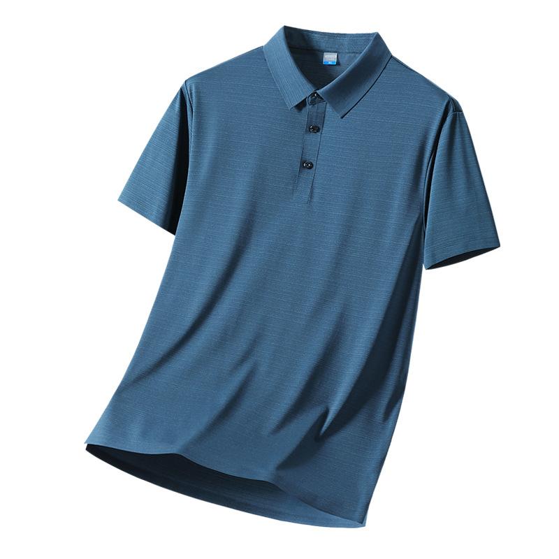 Summer POLO Shirt with Lapel and Short Sleeved T-shirt for Men's Casual and Versatile Loose Fitting T-shirt