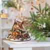 2D Flat, Gingerbread Wooden Cabin Acrylic Acrylic Desktop Decoration, with Base, Suitable for wall decoration, porch, room, villa, accents Home, Hallw