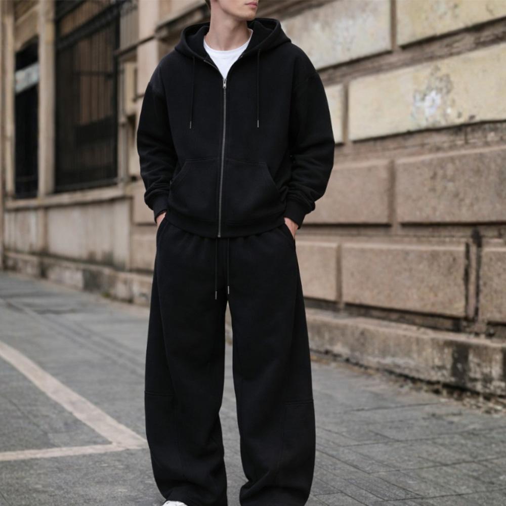 

Men s Hooded Spring Outfit, Trendy and Stylish High-end Suit, Two Piece Sweatshirt and Pants Set S