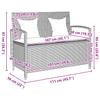 Garden Bench with Storage Space and Cushions Beige Poly Rattan