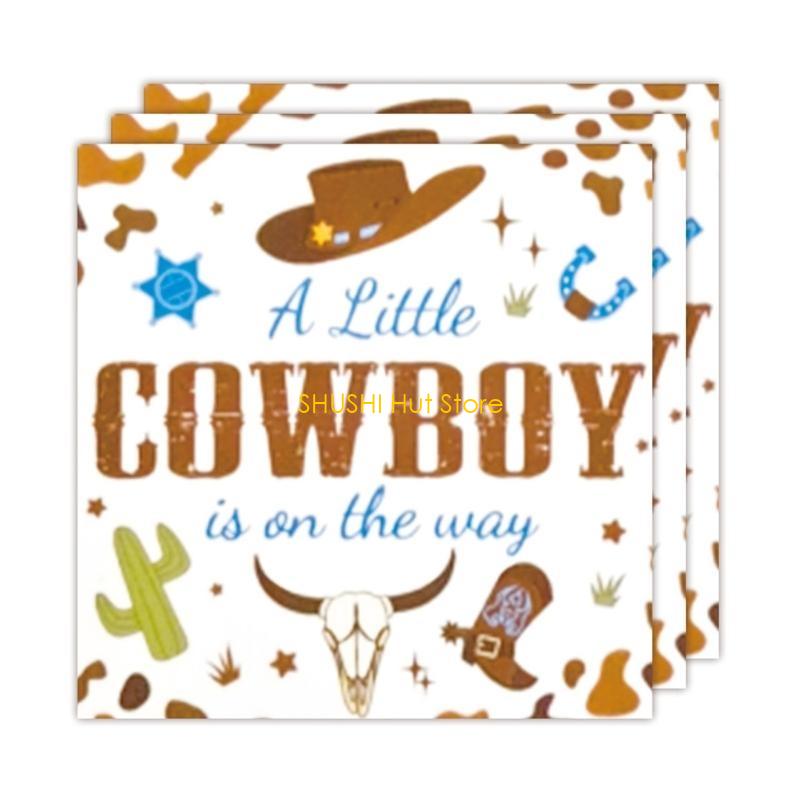 Disposable Horse Party Tableware Set for Western Cowboy Themed Event Birthday D57B