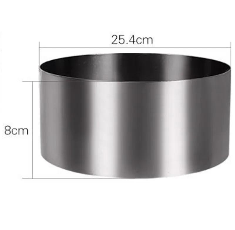 304 Stainless Steel Mousse Ring Cheese Thousand Layer Mold Cake Mould Round Cake Decorating Tool Fondant Mousse Ring Baking Tool
