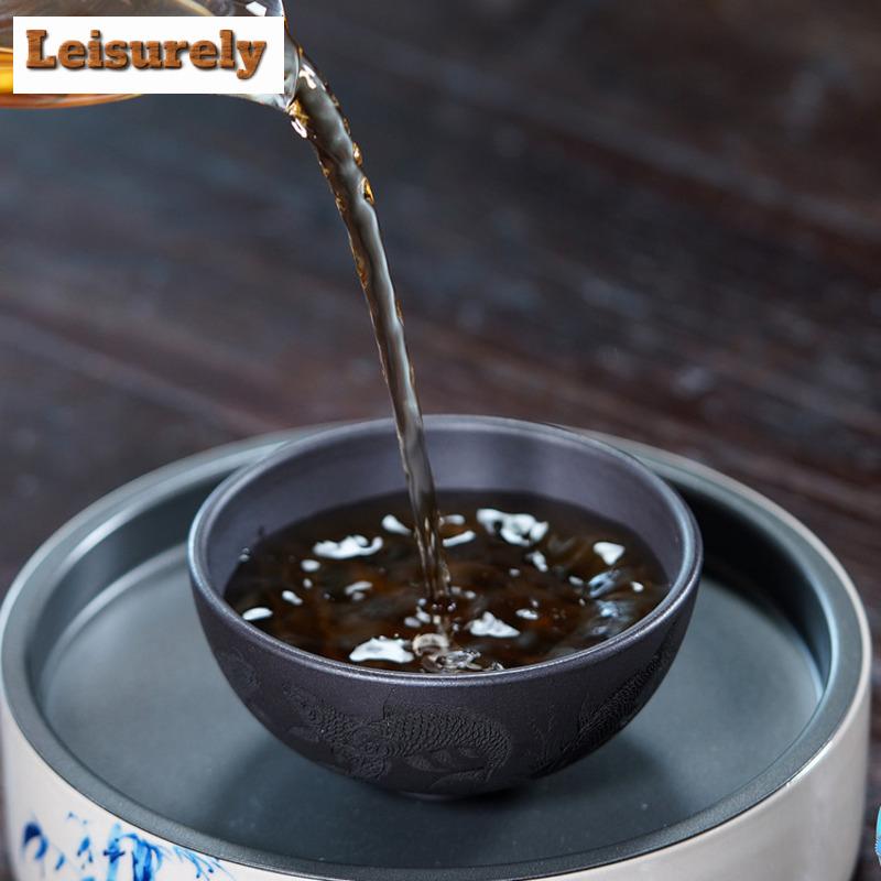 111ml Yixing Zisha "year After Year Of Abundance" Teacup Elegant Tea Bowl Jug Tea-tasting Personal Cup Chazhan Master Cups Cha