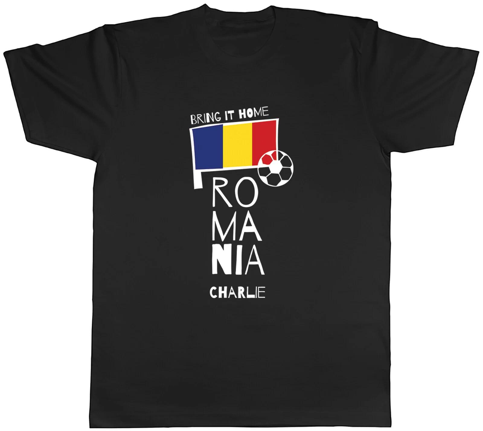 Personalised Romania Football Men T-Shirt Bring it Home Soccer Fan Supporter Tee XL