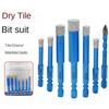 7pcs /set 6-12mm Tile Drill Bit Easy Chip Removal Hole Opener  For Ceramic Marble Granite Tile