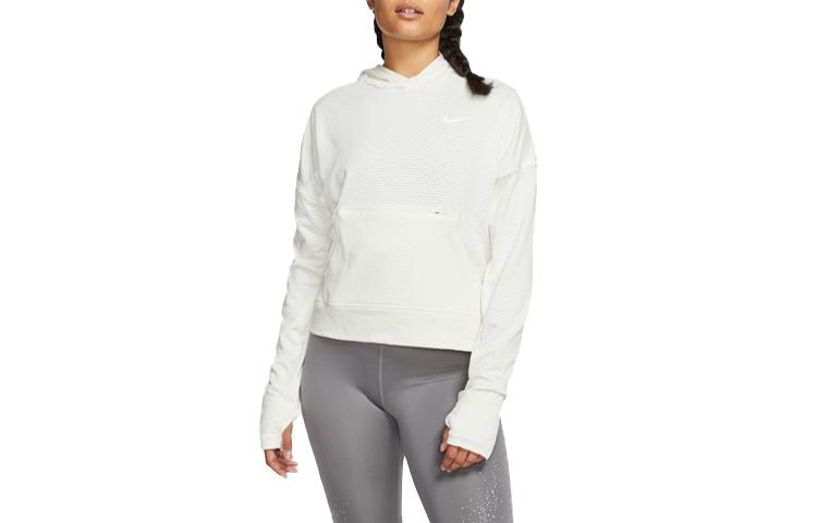 

Nike Sweatshirts Women s White Hooded Moderate Mock Two Piece CJ0584-133 M