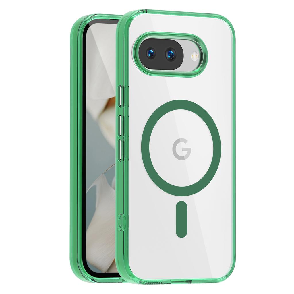 For Google Pixel 9a Case Compatible with MagSafe TPU+PC Transparent Phone Cover