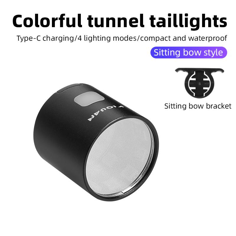 Space-time Tunnel Bicycle Taillight - Long-lasting Waterproof Warning Light High Visibility Rear Light for Cycling Night Safety 100 Lumen& 1000 Mah