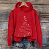 Ladies' Christmas Printed Casual Long Sleeved Round Neck Sports Hoodie Top