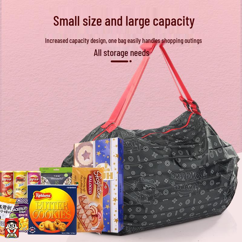 Japonská skládací nylonová cestovní a úložná taška s potiskem