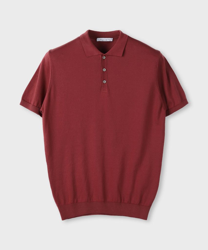 PANICALE Spread Collar Cotton Polo Shirt 3 Colors