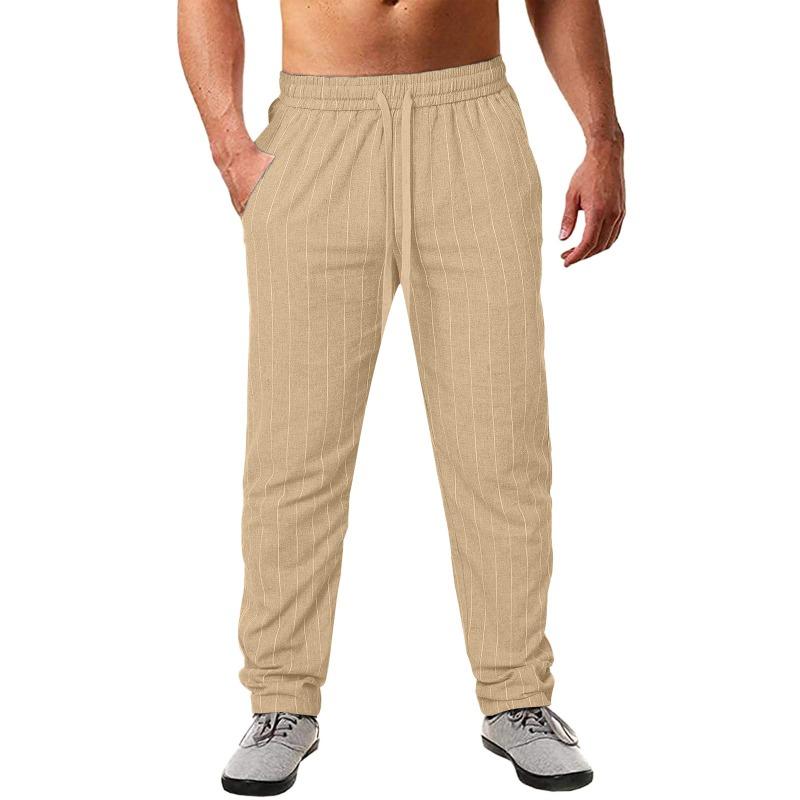 Men's Solid Color Flat Front Trousers