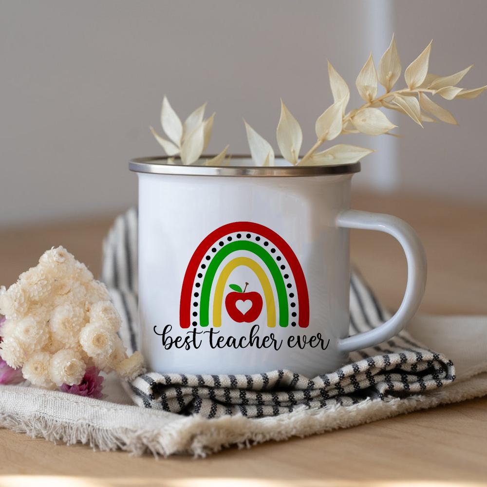 Ich bin ein Lehrer Was ist deine Superkraft Lehrer Kaffee Tee Tasse Lehrer Wertschätzung Geschenk Liebe Lehren Inspirieren Lehrer Emaille Tasse