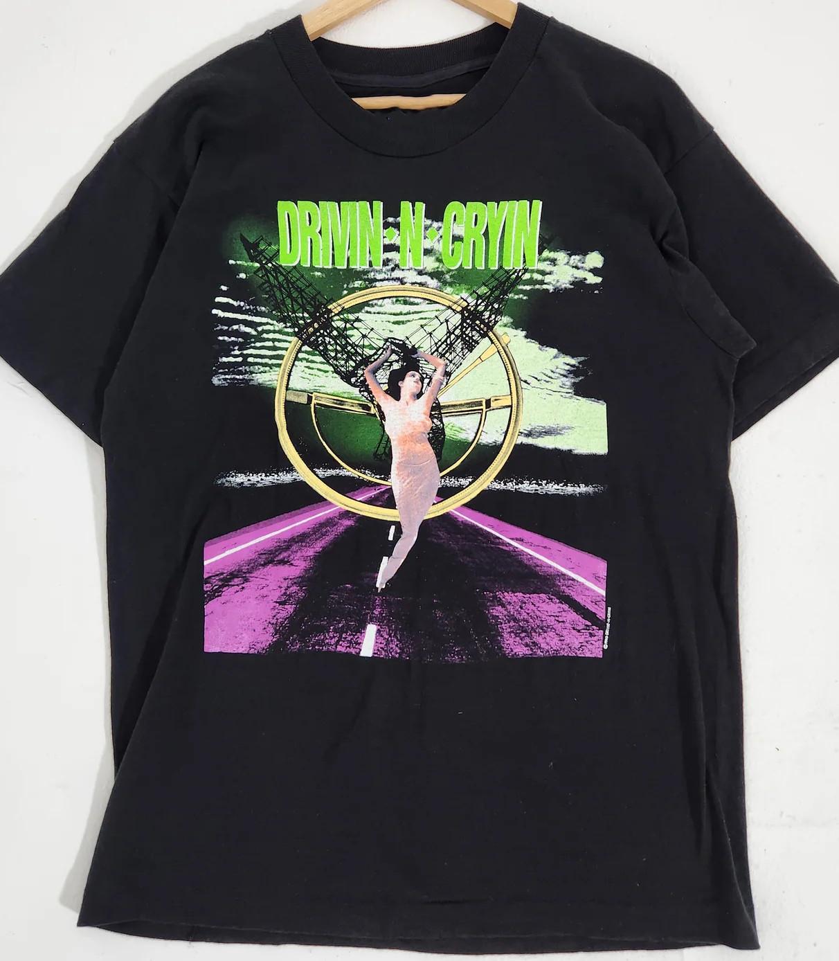 Vtg Drivin-N-Cryin Fly Me Courageous 1991 World Tour T-shirt CL162 S