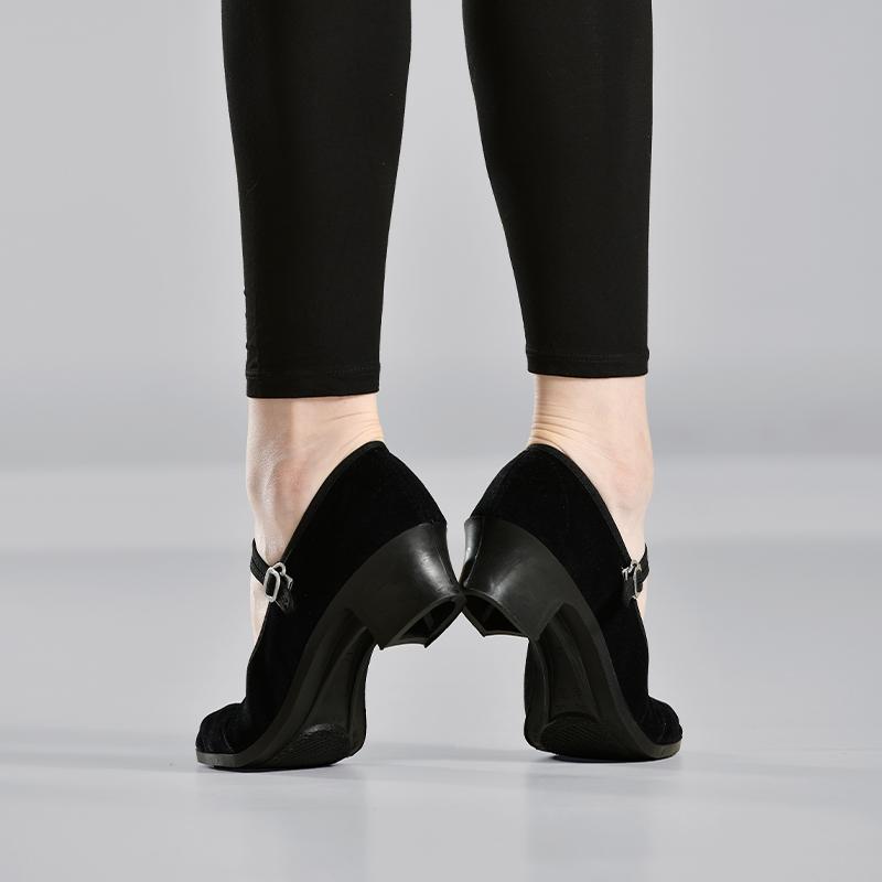 Ragazze Adolescenti Esami di Valutazione Danza Scarpe da Ballo Specializzate Scarpe in Tessuto Nero Danza Etnica Donna