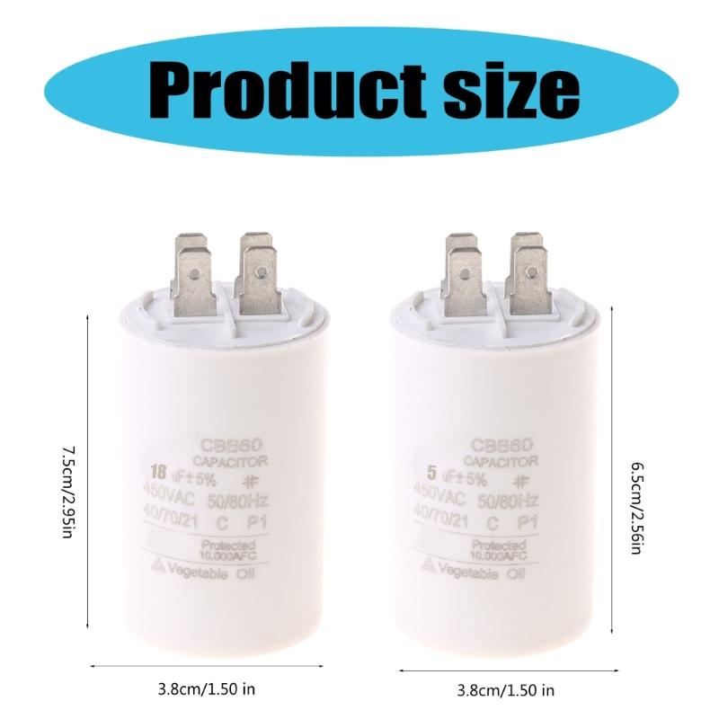 450V CBB60 Run Capacitor 4/5/6/8/10/12/14/15/16/18/20uF for Air Compressor Water Pump Motor Single Phase Motor