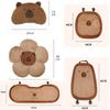 Soft Capybara Car Seat Cushion Plush Waist Pillow Cute Car Headrest  Car Decoration