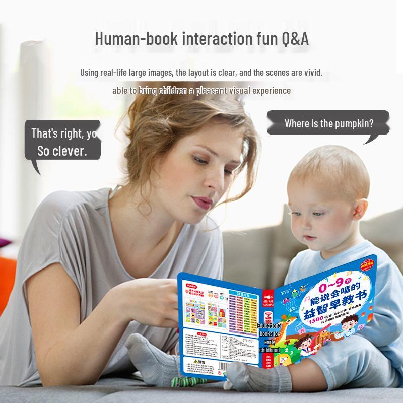 Educational Singing & Speaking Device: 1500+ Learning Content for Ages 0-9, Rechargeable