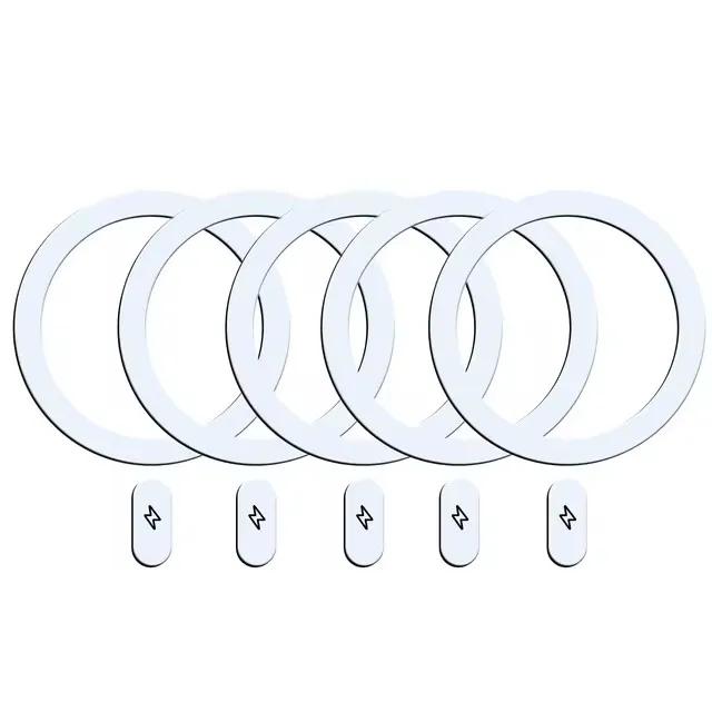 1/5KS Magnetická nálepka Kovový kroužek pro Magsafe Bezdrátové nabíjení Kruhový nabíjecí disk Magnetické nálepky Pro iPhone 16 15 13 Pro Max