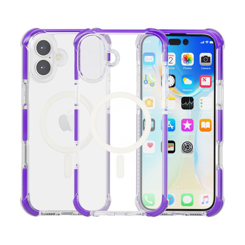 The New iPhone11 Acrylic Magnetic Mobile Phone Case Is Suitable for Apple 11 Transparent MagSafe Airbag Anti-drop Case.