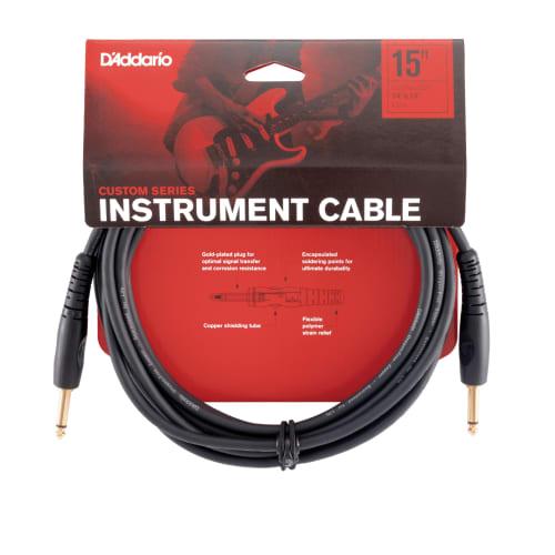 D'Addario Custom Series Instrument Cable PW-G-15 (4.6m S-S)