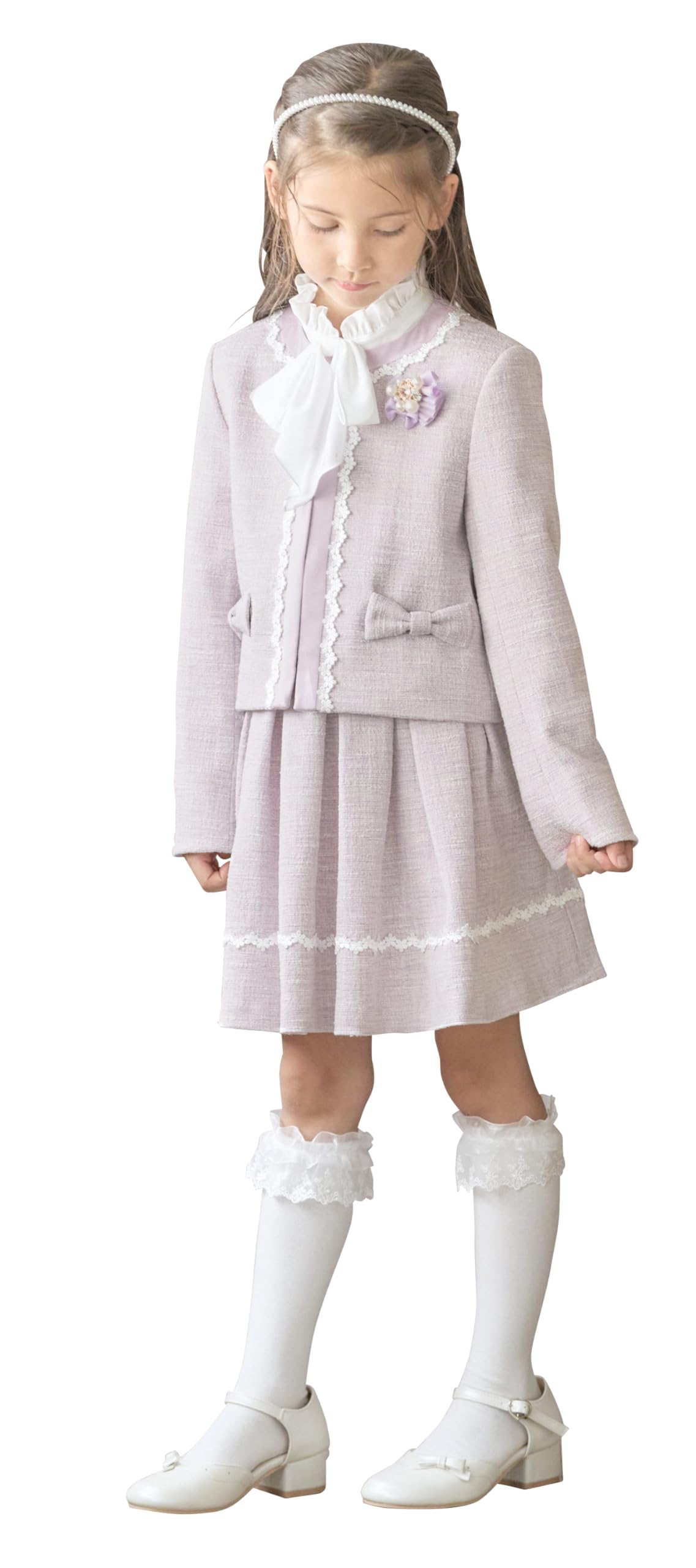 

Школьная форма начальная школа Ванесса комплект жакет блузка лента 120см [Арисана] церемония, костюм для девочки, детская одежда, формальный, (3 предмета +