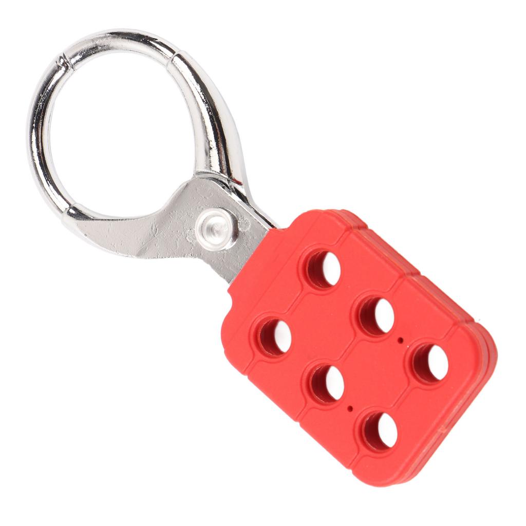Safety Lockout Hasp 6 Holes Insulating Portable High Strength Tagout Hasp Red Nylon Lock Out for Industry
