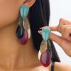Advanced Colored Resin Earrings with High-quality Design Charming Earrings Multi-layer Solid Color Accessories