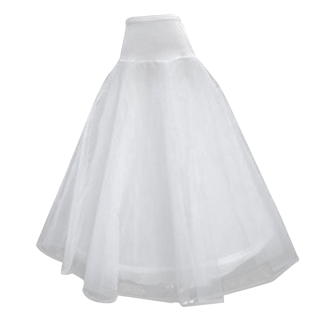 1 Hoop Two Layers Wedding Ball Gown Long Crinoline Petticoat