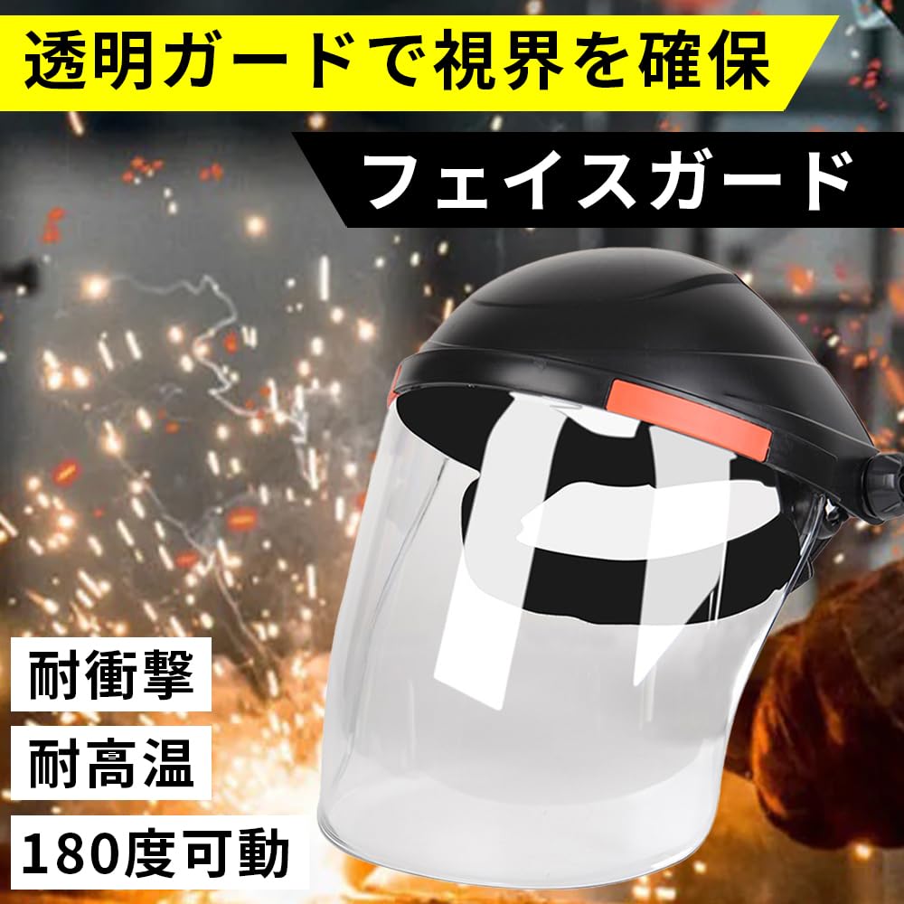 [ideamall] Pull-on Disaster Prevention Face Mask, Straight-Fit Disaster Prevention Face Guard, Clear, for Lawn Mowers (Clear)