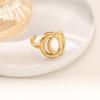 18K Non-fading European and American Irregular Hollow Ring - Versatile Fashion Hand Jewelry Design