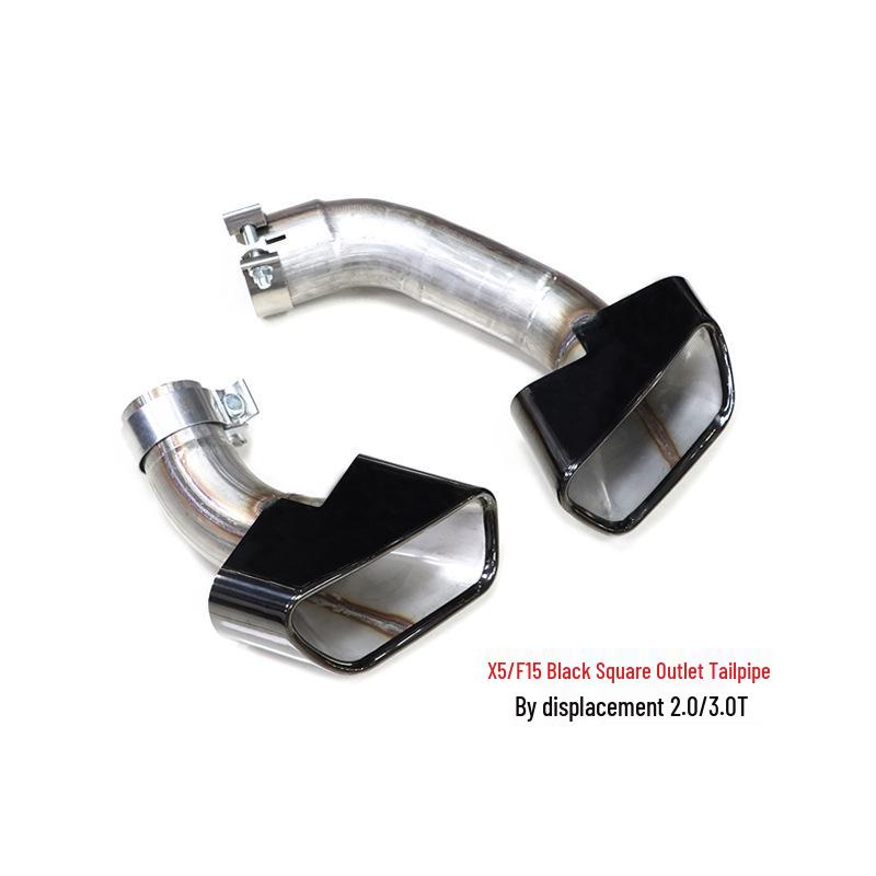 BMW X5 F15 (2014-2018) Tailpipe Upgrade: Round to Square Rear Bumper Exhaust Conversion Kit