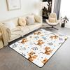 Japanese Ukiyo-e Tiger & Ocean Wave Print Area Rug, Bold Non-Slip Floor Mat for Living Room Bedroom Home Decor Carpet