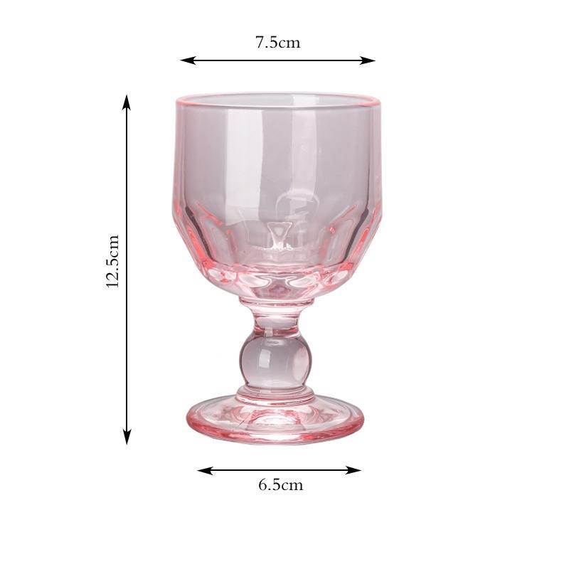 1PC Glass Cup Drinkware Medieval Goblet Premium Sense Retro Sparkling Fruit Wine Drinking Set Household Goods