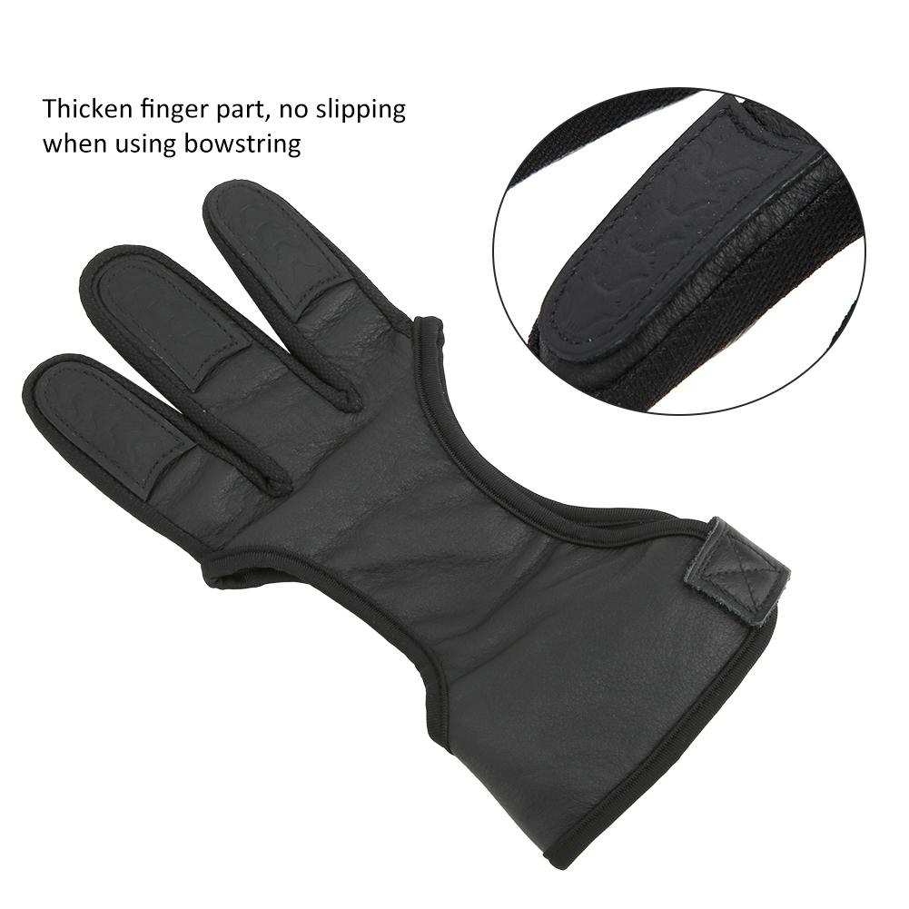 Bow Archery Three Finger Finger Guard Gloves Shooting Protection Protective Gear XL Size