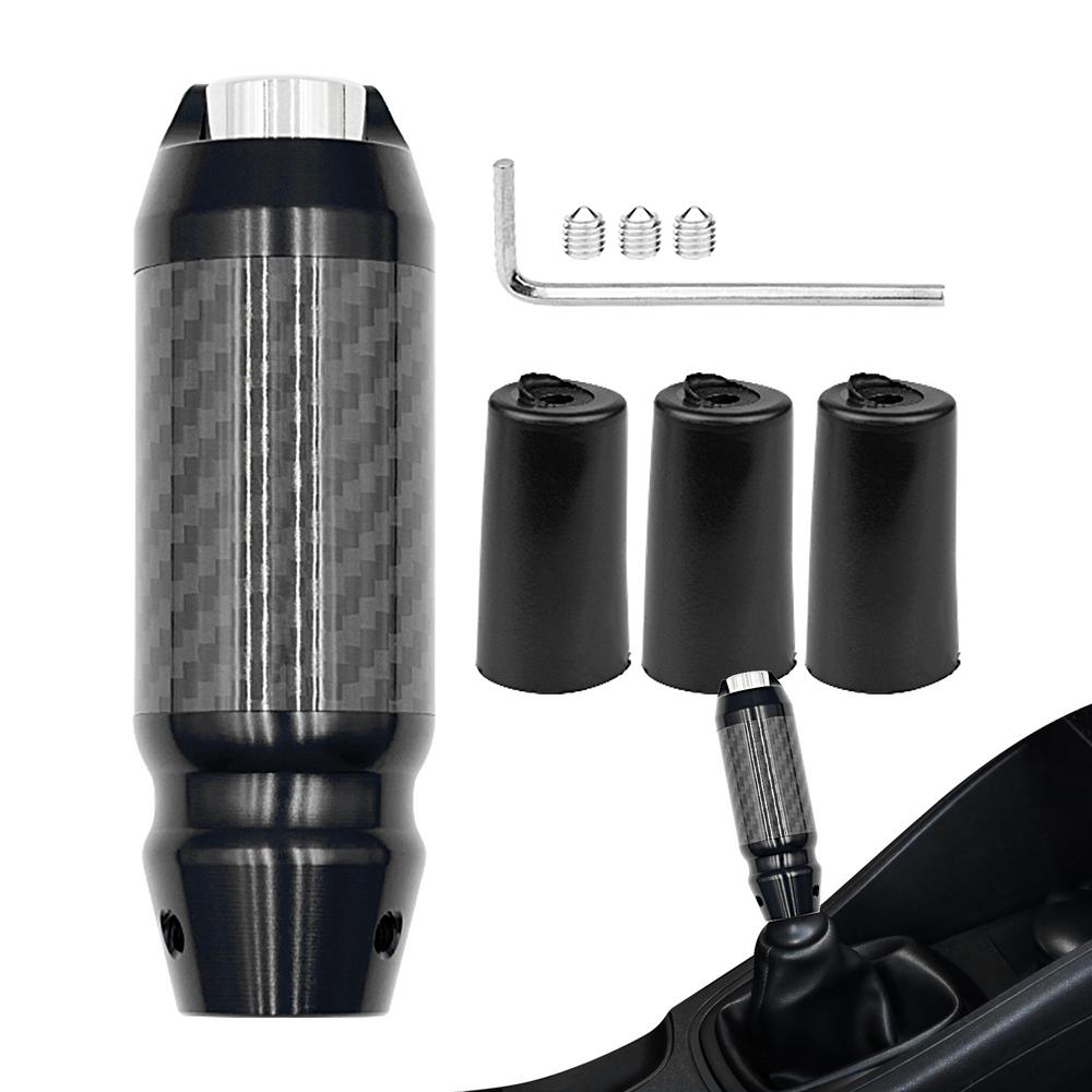 

Carbon Fiber Gear Lever Shifter Ergonomic Automatic Shift Knob Manual Knob With Sporty Design And Engraved Logo For Sedan SUV
