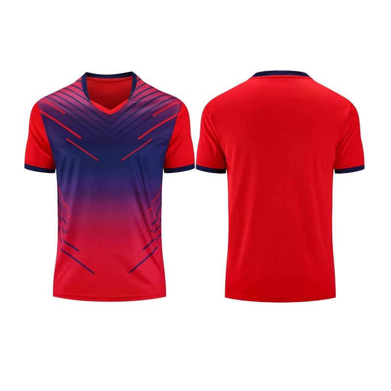 Kids Adult Short Sleeve Sports Shirt Badminton Tennis Track Field Quick Dry Team Uniform