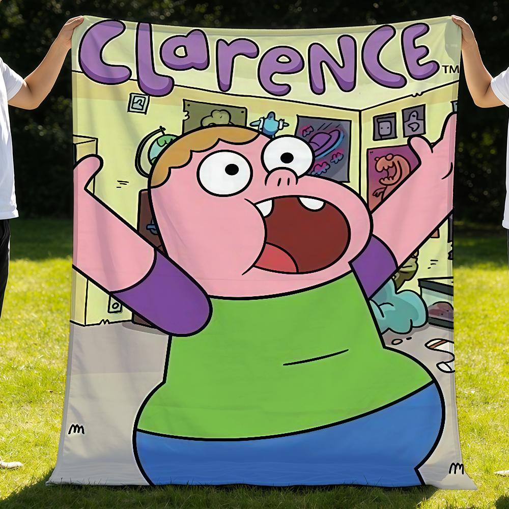 Cartoon Funny C-ClarenceS-ES CTHN Blanket Throw Super Cosy Plush Living Room Sofa Couch Childish Birthday Gifts