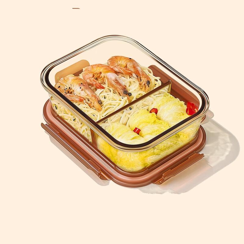 Ruhan Microwavable Divided Glass Food Container 1060ml