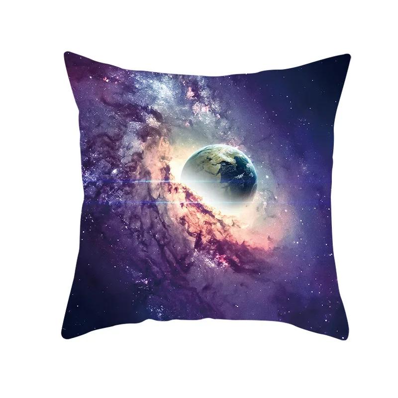 Space Science Fiction Black Hole Pattern Cushion Cover for Home Living Room Sofa Bedroom Decorative Pillowcase