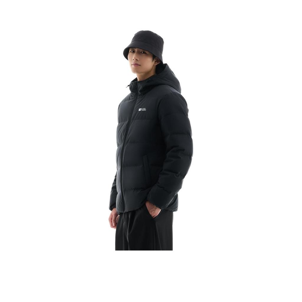 Anta Dynamic Series Casual Warm Hooded Down Jacket Men Outerwear Basic-Black 952447921-2