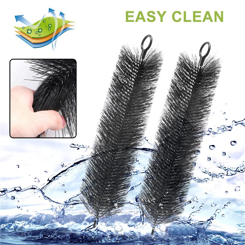 AD23-10PCS Stainless Steel Core Brush Aquarium Filter Fish Tank Clean Tools Brush Pond Biochemical Filter Brush Filter