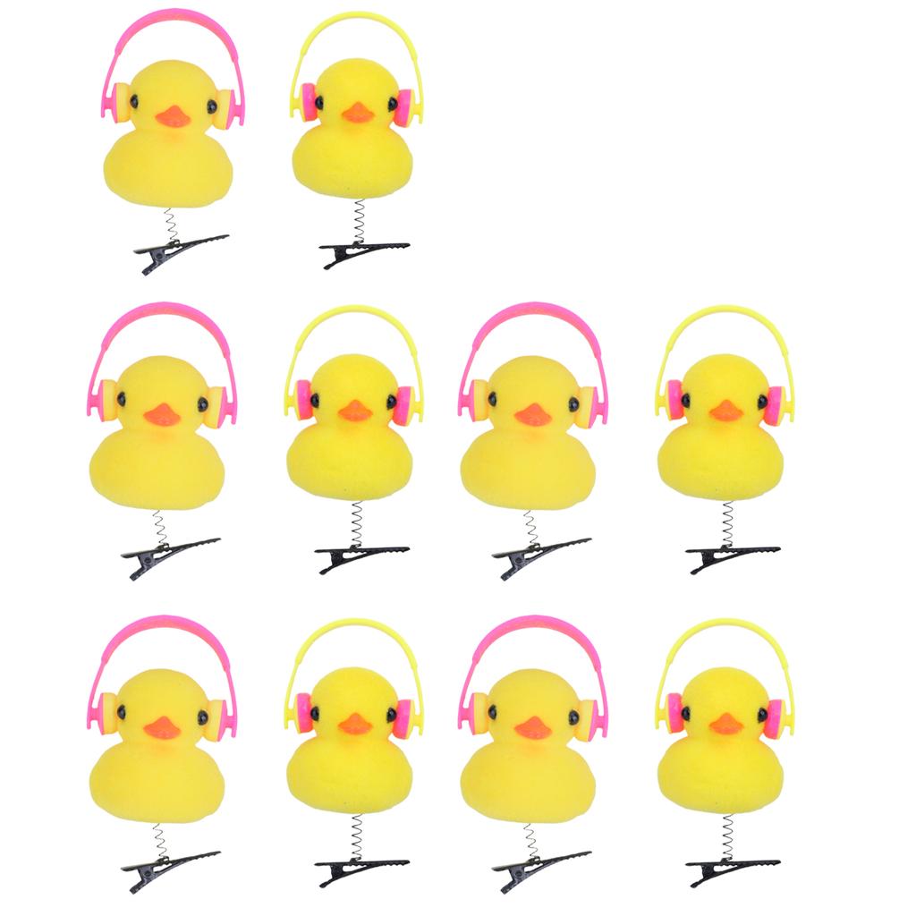 10pcs Cute Cartoon Duck Hairpin for Kids and Women Fashionable DIY Clip Hairpins Party Gift Styling Accessory for Girl