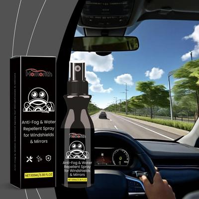 Car Windshield Anti-Fog Spray, Water Repellent for Glass & Mirrors, Car Glass Water Repellent, Window Hydrophobic Agent, 100ml