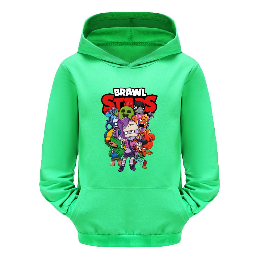 4094 Dětské kluci holky Brawl Stars Potisk Ležérní Kapesní Dlouhý rukáv Mikiny
