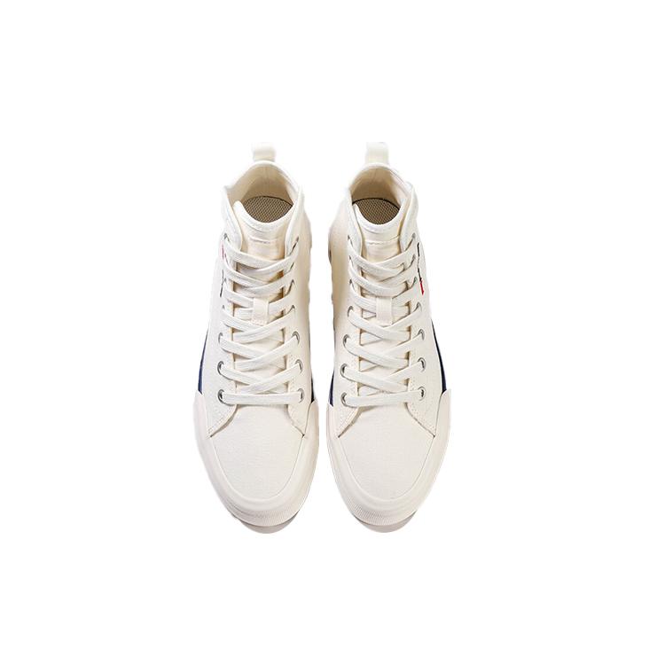 Anta Life Collection Casual Abrasion Resistant Slip Resistant High Top Skateboard Shoes Women's Ivory White 122118665-1