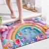 Tappetino da Bagno Antiscivolo con Fiore 3D - Assorbente e Resistente allo Sporco
